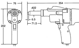 ER300N電動鉚釘槍外形尺寸圖