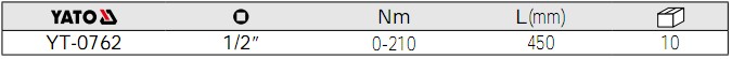 YATO扭力扳手|易爾拓扭力扳手YT-0762參數(shù)