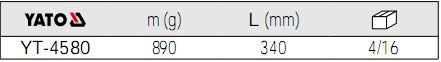 YATO減震錘YT-4580參數(shù)